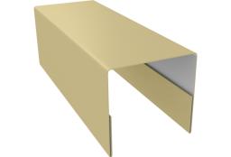 Планка П-образная заборная 20 0,4 PE с пленкой RAL 1014 слоновая кость (3м) изображение, анонсные картинки товара