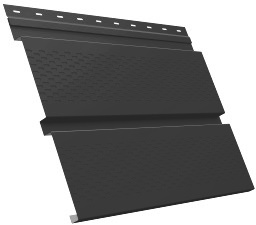Софит металлический Квадро брус с перфорацией 0,5 PurPro с пленкой RAL 9005 черный изображение, анонсные картинки товара