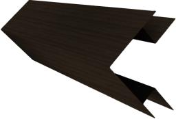 Планка угла внешнего сложного БХ new 0,45 Print Elite Coffee Wood TwinColor (3м) изображение, анонсные картинки товара