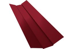 Планка ендовы верхней 95х80х95 0,45 PE с пленкой RAL 3003 рубиново-красный (2м) изображение, анонсные картинки товара
