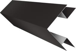 Планка угла внешнего сложного Экобрус Grand Line 0,5 Satin с пленкой RR 32 темно-коричневый (2м) изображение, анонсные картинки товара
