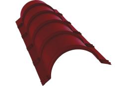 Планка конька полукруглого 0,45 Drap ST RAL 3005 красное вино (1,97м) изображение, анонсные картинки товара