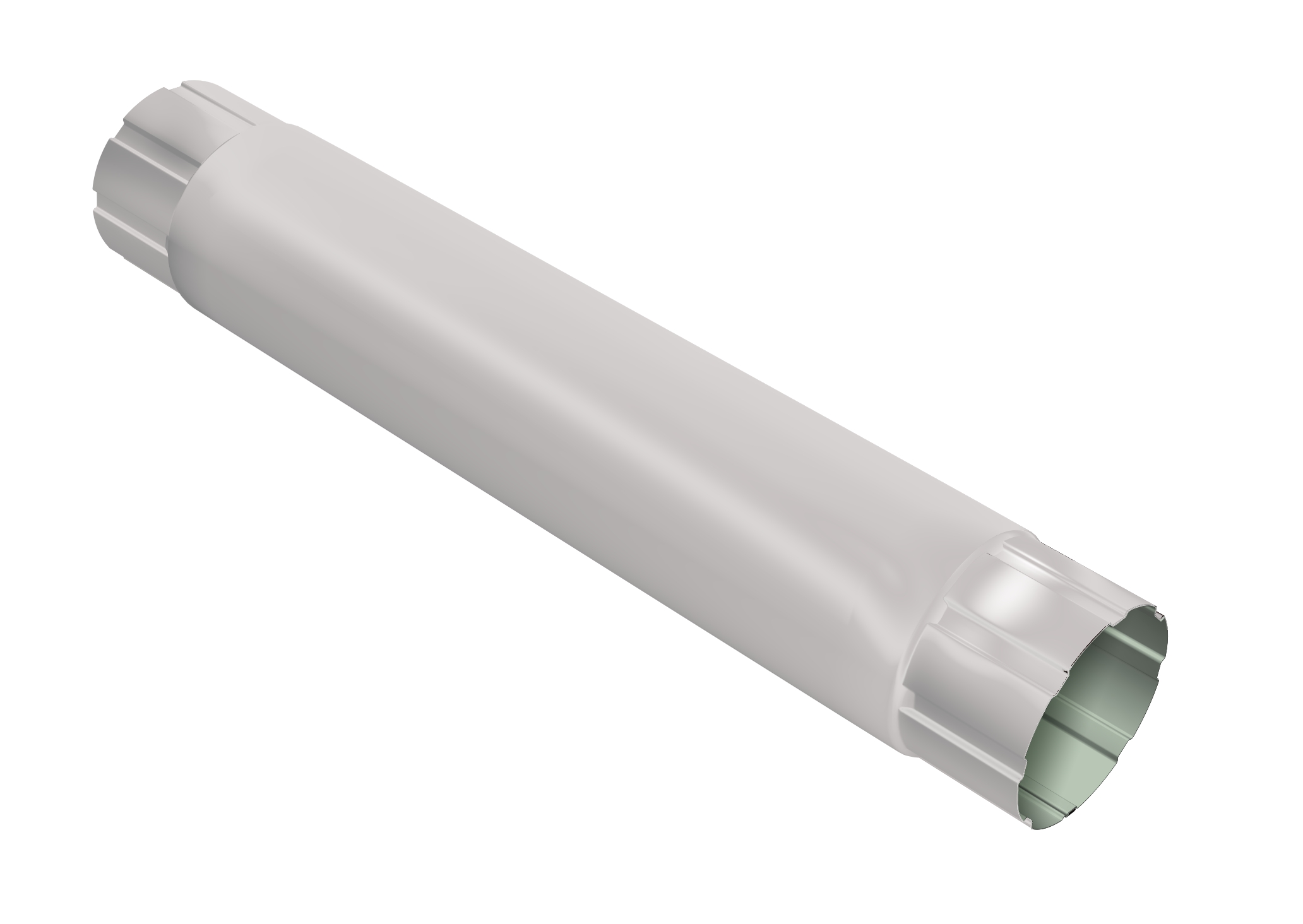 Труба круглая соединительная Optima 100мм 1м RAL 9003 изображение, анонсные картинки товара