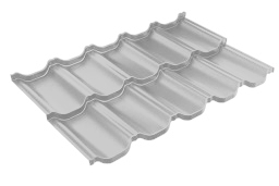 Металлочерепица модульная квинта Uno Grand Line c 3D резом 0,45 Drap TX RAL 7047 телегрей 4 изображение, анонсные картинки товара