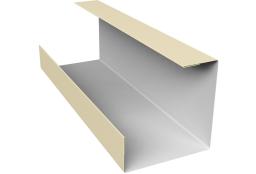 Планка угла внутреннего составная нижняя 0,5 Satin с пленкой RAL 1015 светлая слоновая кость (2м) изображение, анонсные картинки товара
