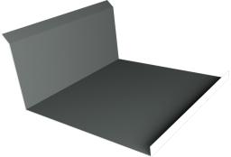 Планка примыкания нижняя 20х122х260х15 0,45 PE с пленкой RAL 7005 мышино-серый (3м) изображение, анонсные картинки товара