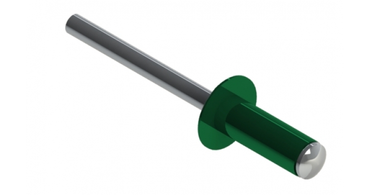 Заклепка вытяжная 3,2х8 RAL 6005 (ал/ст) изображение, анонсные картинки товара