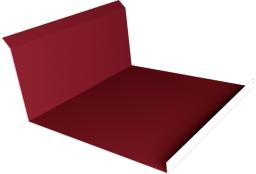 Планка примыкания нижняя 20х122х260х15 0,45 PE с пленкой RAL 3003 рубиново-красный (3м) изображение, анонсные картинки товара