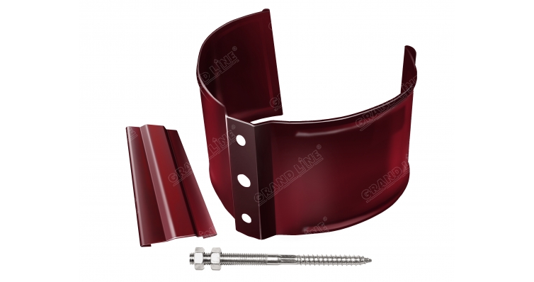 Кронштейн трубы на кирпич 90мм RAL 3005 красное вино изображение, анонсные картинки товара