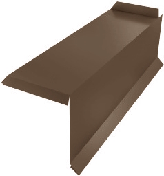 Планка торцевая сегментная 30мм Правая 0,45 PE с пленкой NL 805 серо-коричневый гефест изображение, анонсные картинки товара