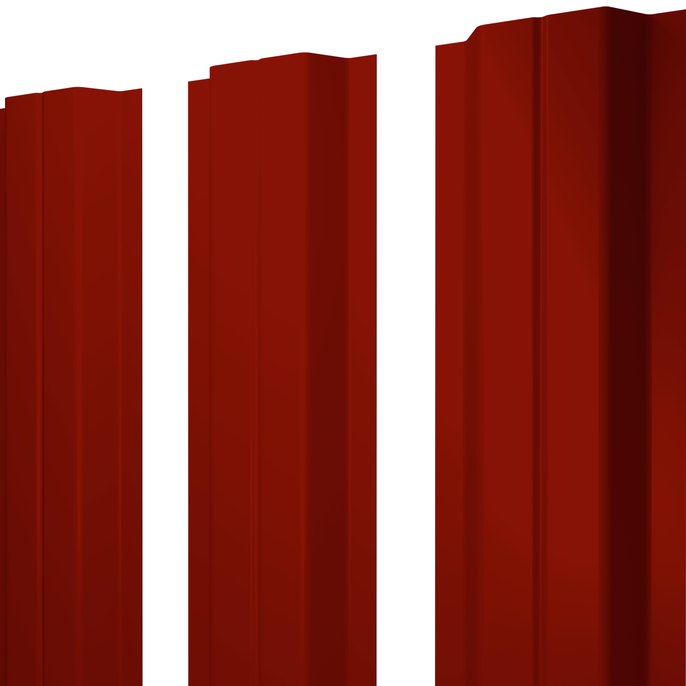 Штакетник П-образный A с прямым резом 0,5 Satin RAL 3009 оксидно-красный изображение, анонсные картинки товара