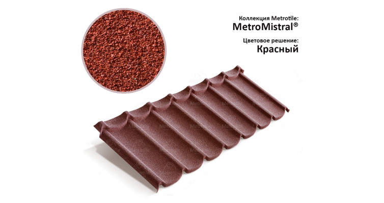Лист Metrotile Mistral красный изображение, анонсные картинки товара