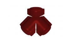 Тройник Y малого конька полукруглого Satin с пленкой RAL 3011 коричнево-красный изображение, анонсные картинки товара