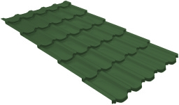 Металлочерепица квинта плюс Grand Line c 3D резом 0,45 PE RAL 6002 лиственно-зеленый изображение, анонсные картинки товара