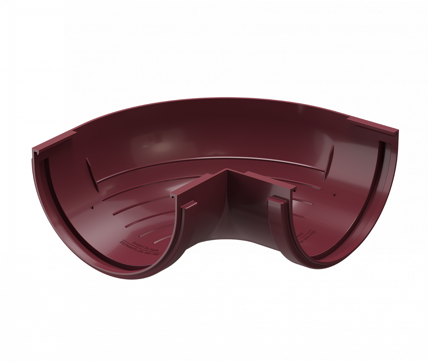 Döcke STANDARD Угловой элемент внешний 120 мм * 90˚ (Красный 3005) изображение, анонсные картинки товара