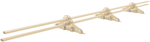 Снегозадержатель для фальцевой кровли Grand Line RAL 1014 3м изображение, анонсные картинки товара