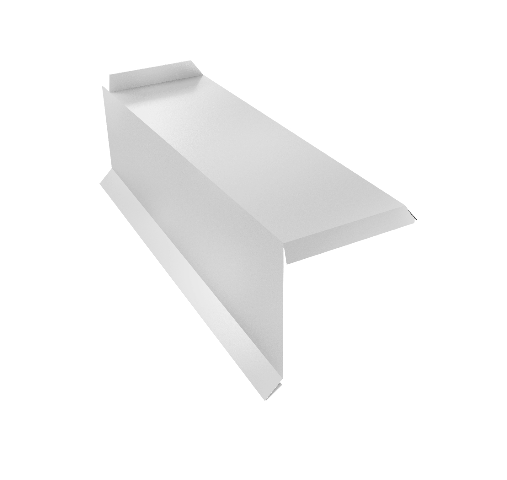 Планка торцевая сегментная 20мм Левая 0,45 Drap с пленкой RAL 9003 сигнальный белый изображение, анонсные картинки товара