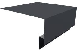 Планка околооконная сложная 200х75х18 (j-фаска) 0,5 Rooftop Matte RAL 7024 мокрый асфальт (3м) изображение, анонсные картинки товара