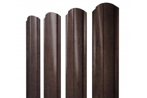 Штакетник Полукруглый Slim фигурный 0,45 Print Elite Antique Wood TwinColor изображение, анонсные картинки товара