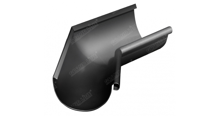 Угол желоба внутренний 135 гр 125 мм RAL 9005 черный изображение, анонсные картинки товара