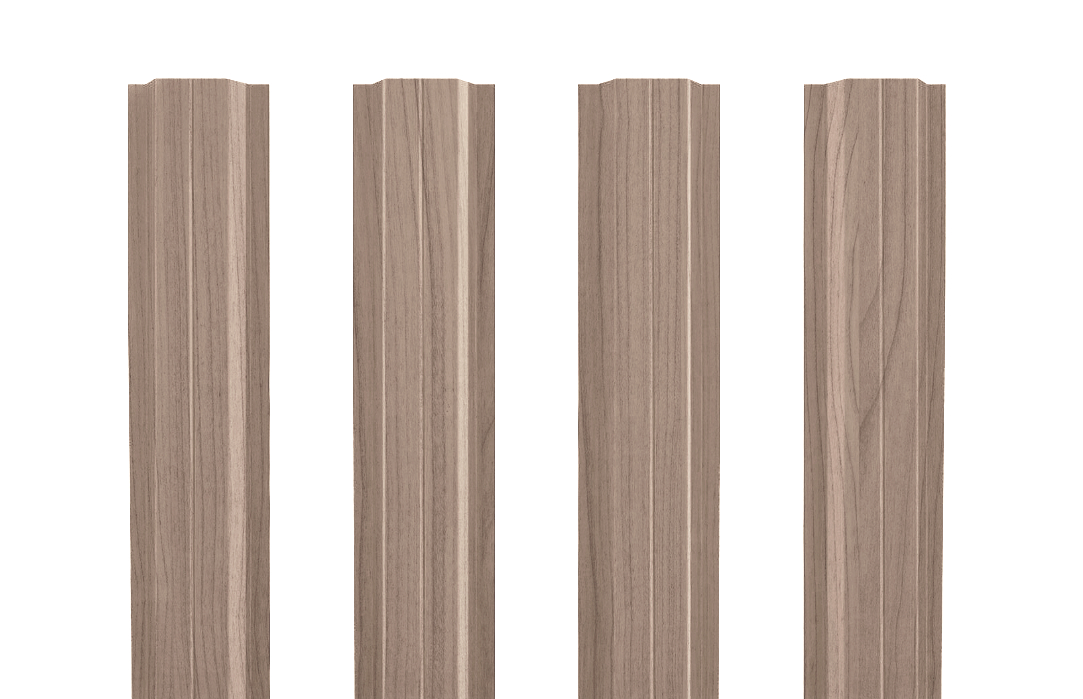 Штакетник П-образный A с прямым резом 0,45 Print Elite White Wood TwinColor изображение, анонсные картинки товара