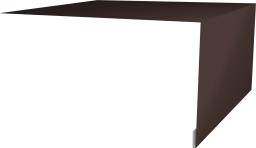 Планка околооконная простая 250х75 0,5 Satin Matt TX RAL 8017 шоколад (3м) изображение, анонсные картинки товара