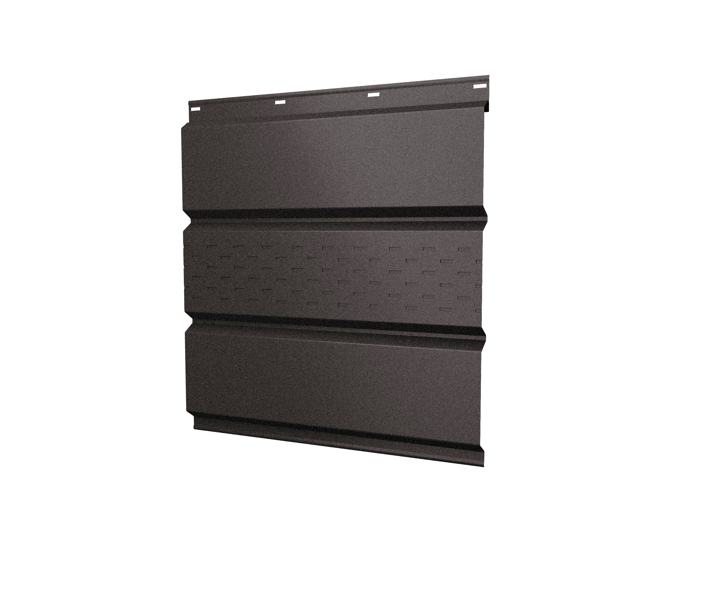 Софит металлический центральная перфорация 0,5 PurPro Matt 275 с пленкой RR 32 темно-коричневы изображение, анонсные картинки товара