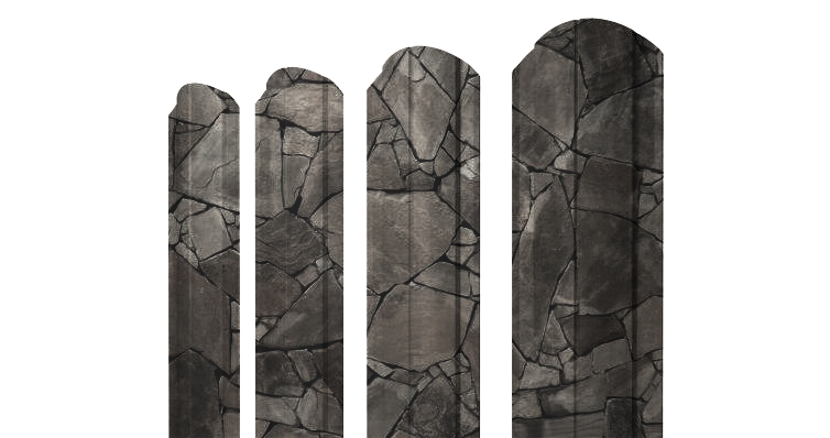 Штакетник Круглый фигурный 0,45 Print Elite King Stone TwinColor изображение, анонсные картинки товара