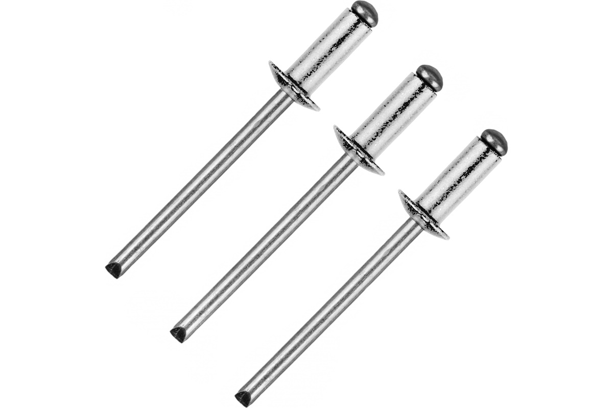 Заклепка вытяжная 4,0х10 (1000 шт, нерж/нерж) изображение, анонсные картинки товара