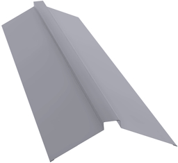 Планка конька плоского 175х50х175 0,5 GreenCoat Pural BT, matt RR 21 светло-серый (RAL 7040 серое окно) (3м) изображение, анонсные картинки товара