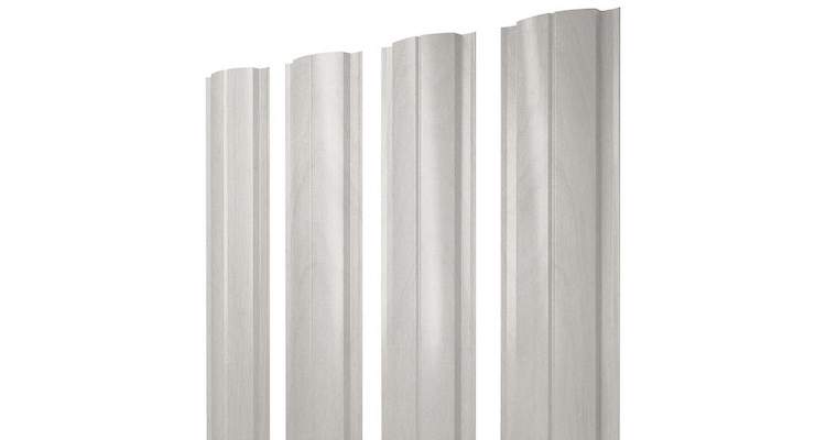 Штакетник Полукруглый Slim с прямым резом 0,45 Print Elite Snow Wood TwinColor изображение, анонсные картинки товара