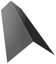 Планка конька плоского 145х145 0,45 Zn (2м) изображение, анонсные картинки товара