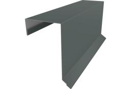 Планка торцевая кровельная фальц 65х97 0,45 PE с пленкой RAL 7005 мышино-серый (2м) изображение, анонсные картинки товара