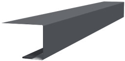 Планка завершающая фальц 0,5 Velur X RAL 7016 антрацитово-серый (2м) изображение, анонсные картинки товара
