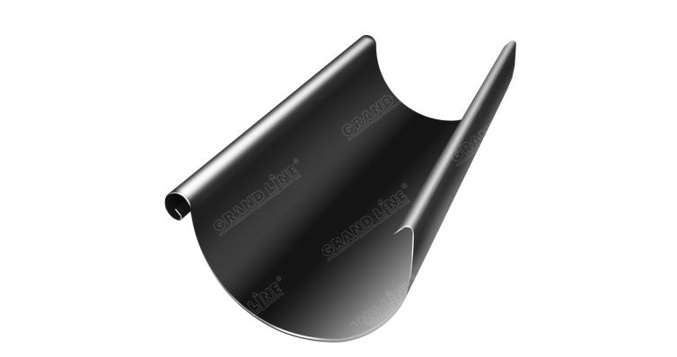 Желоб полукруглый 125 мм 3 м RAL 9005 черный изображение, анонсные картинки товара