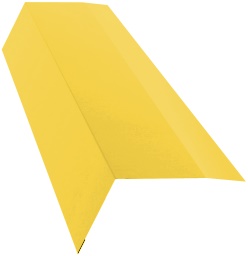 Планка карнизная 120х80 0,45 PE с пленкой RAL 1018 цинково-желтый (2м) изображение, анонсные картинки товара