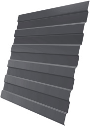 Профнастил С8A v01 Grand Line 0,45 Drap ST lite RAL 7024 мокрый асфальт изображение, анонсные картинки товара