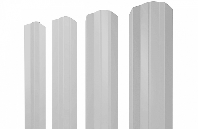 Штакетник М-образный В фигурный 0,45 PE RAL 9003 сигнальный белый изображение, анонсные картинки товара