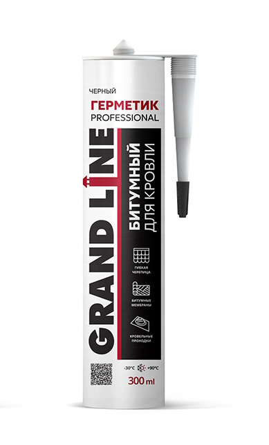 Герметик Grand Line Professional кровельный битумный черный 300мл изображение, анонсные картинки товара