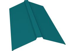 Планка конька прямоугольного 150х30х150 0,45 PE с пленкой RAL 5021 водная синь (3м) изображение, анонсные картинки товара