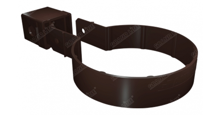 Хомут трубы Kliker ПВХ Grand Line Premium коричневый (инд.упак.) (RR 32) изображение, анонсные картинки товара