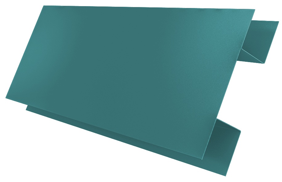 Планка H-образная БХ new 0,45 PE с пленкой RAL 5021 водная синь (2м) изображение, анонсные картинки товара