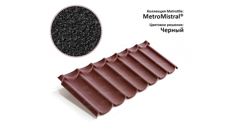 Лист Metrotile Mistral черный изображение, анонсные картинки товара