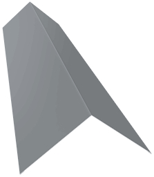 Планка конька плоского 145х145 0,5 GreenCoat Pural BT, matt RR 21 светло-серый (RAL 7040 серое окно) (2м) изображение, анонсные картинки товара