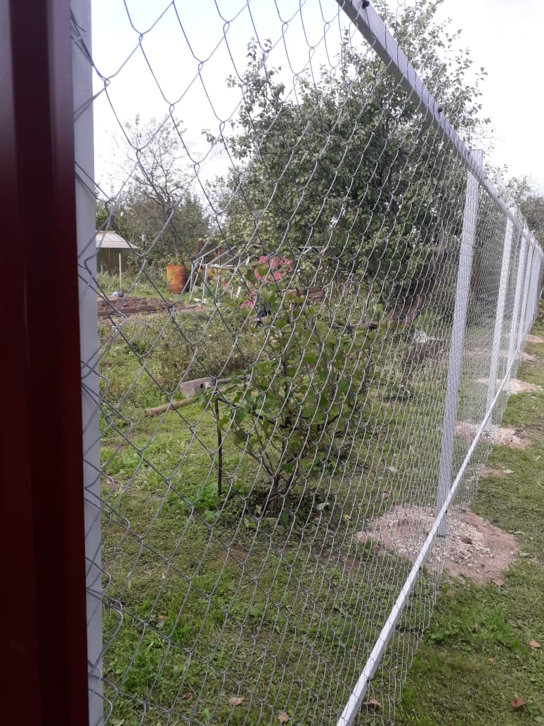 Работа монтаж протяжка тросика для забора из сетки рабицы изображение, анонсные картинки товара