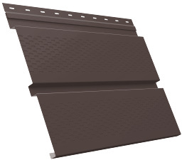 Металлический софит Квадро брус с перфорацией 0,5 Atlas X с пленкой RAL 8017 шоколад изображение, анонсные картинки товара