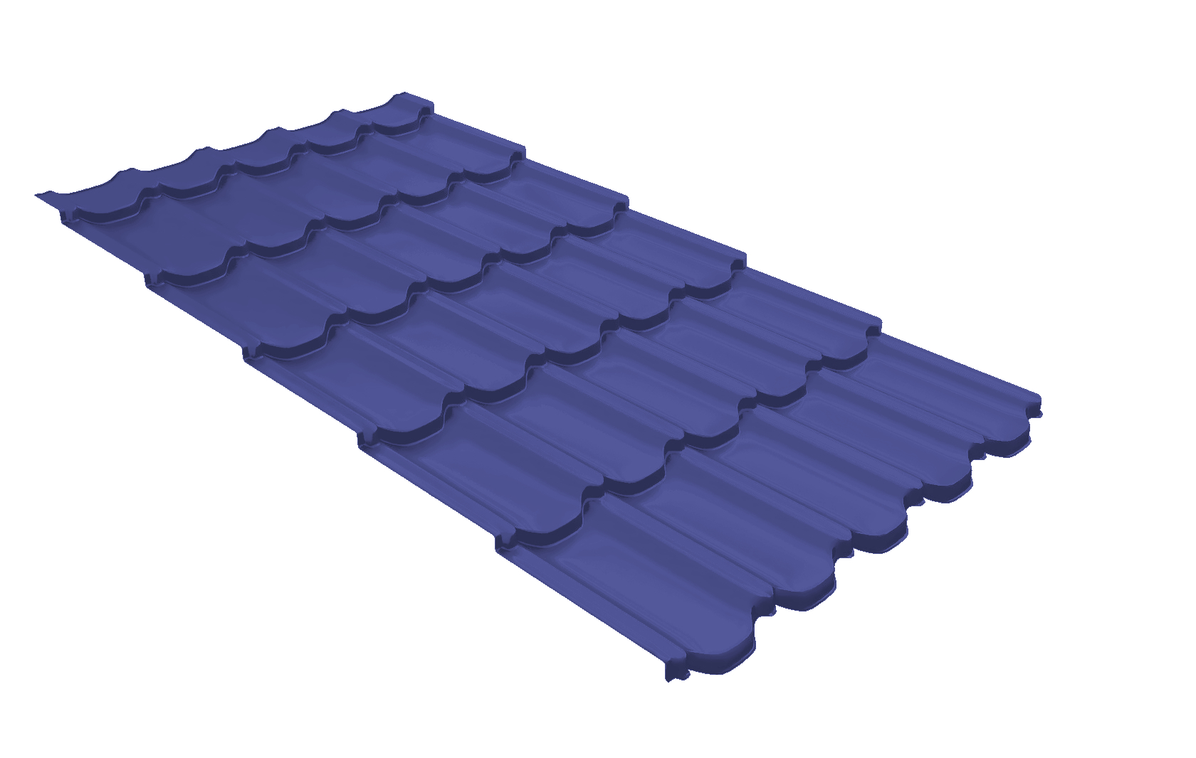 Металлочерепица квинта плюс Grand Line c 3D резом 0,45 PE RAL 5002 ультрамариново-синий изображение, анонсные картинки товара