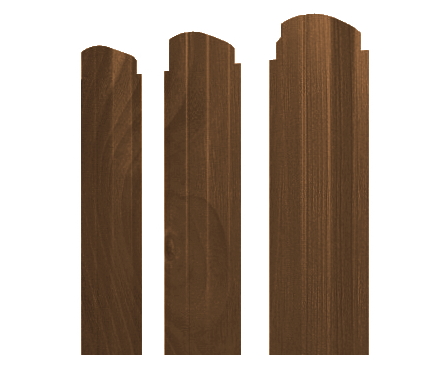 Штакетник П-образный А фигурный 0,45 Print Elite Chestnut Wood изображение, анонсные картинки товара