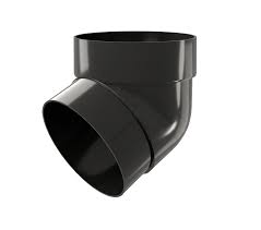 Колено трубы 67 град. ПВХ GL черное (RAL 9005) изображение, анонсные картинки товара
