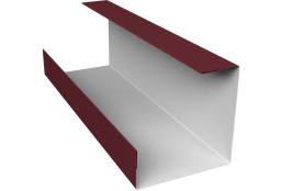 Планка угла внутреннего составная нижняя 0,5 Satin с пленкой RAL 3005 красное вино (3м) изображение, анонсные картинки товара